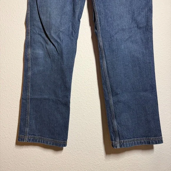 Duluth Trading Co Flex Ballroom Jeans Men 37 Blue Denim Straight Leg Relaxed Fit - Picture 7 of 12